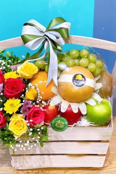 Giỏ hoa chúc mừng – Giao nhanh trong ngày